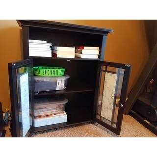 Jezzebel Double-door 3-shelf Floor Cabinet by Elegant Home Fashions