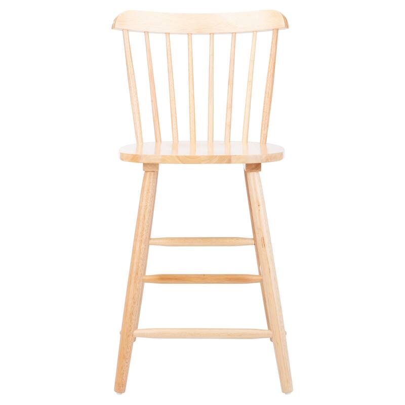 SAFAVIEH Arra 24-inch Spindle Farmhouse Counter Stool (Set of 2) - 19.9" x 20.1" x 43.1" - 20"W x 20"D x 38"H