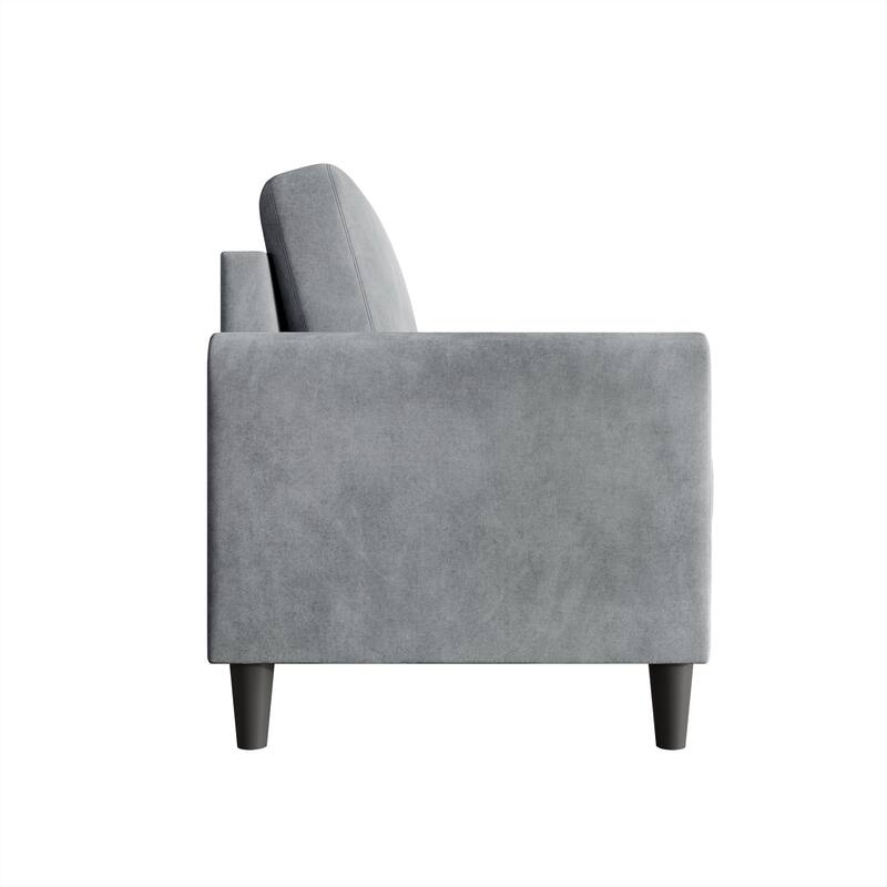 Clayfell Goliad Velvet Arm Loveseat with Pocket Spring, Soft Cushions, Clean Lines Design