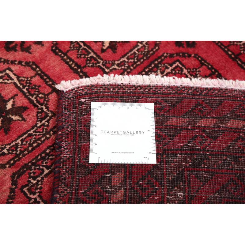 ECARPETGALLERY Hand-knotted Baluch Red Wool Rug - 2'10 x 6'1