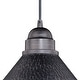 preview thumbnail 8 of 9, Outland 1-light Black/Goldtone Outdoor Barn Dome Pendant - 10-in W x 7.5-in H x 10-in D