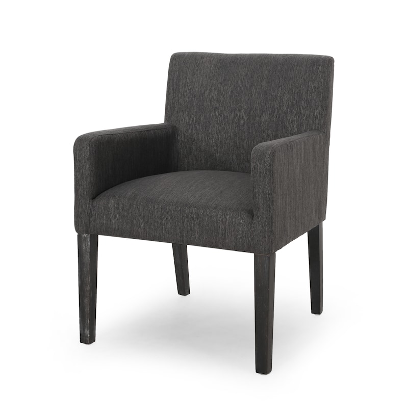 McClure Upholstered Armchair by Christopher Knight Home - Charcoal + Gray