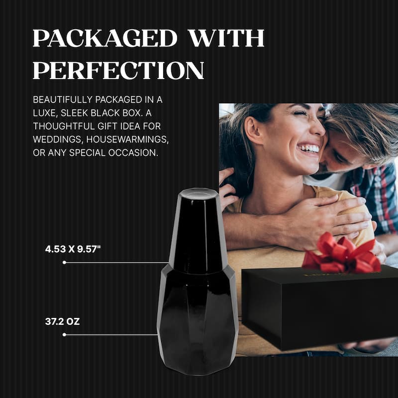 Bruno Magli 2 piece Geo Carafe Set - 37.2 oz