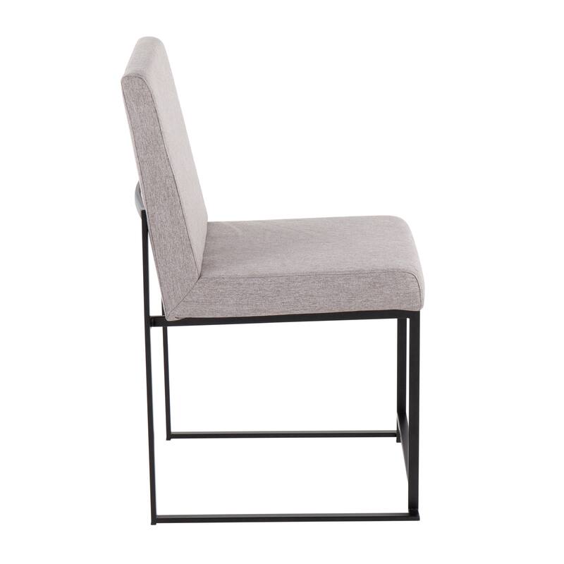 Strick & Bolton Forrest Black High Back Upholstered Dining Chair (Set of 2)