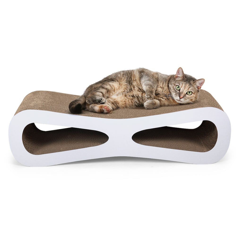 Anmytek Corrugated Cat Scratcher Cardboard Cat Scratching Pad Cat Toy for Indoor Cats