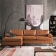 preview thumbnail 26 of 56, OVIOS Mid-Century SUEDE Leather Chaise Reversible Sofa