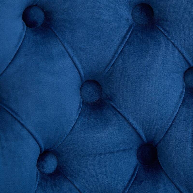 Roomfitters Swivel Velvet Bar Stools Set of 2, Button Tufted Upholstered Bar Chairs with Solid Wood Legs