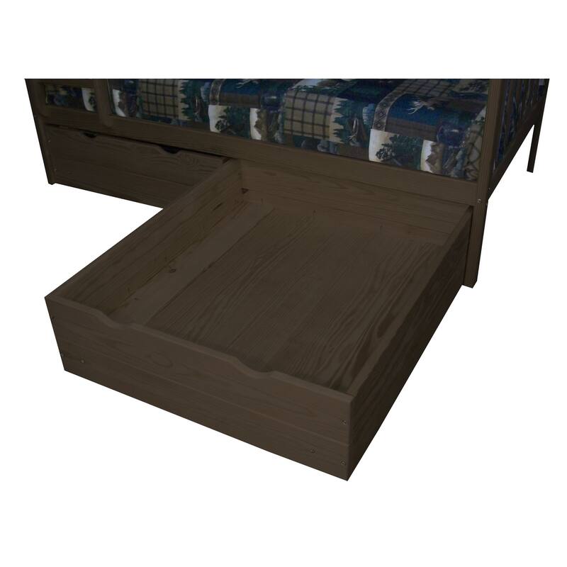 Pine 2 Piece Twin Drawers - Rich Tobacco Stain