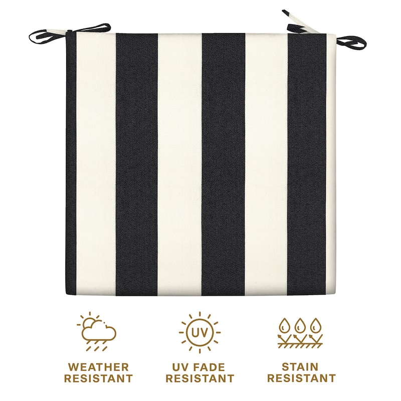 Outdoor Premium Dining Seat Cushion (2-Pack) - 20" wide x 20" deep x 4" thick