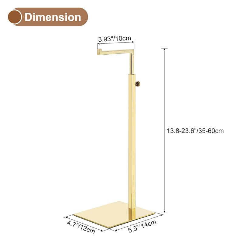 1pcs Purse Display Stand Adjustable Handbag Rack Stainless Steel Holder - Gold