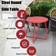 preview thumbnail 21 of 47, Clihome Weather-resistant Outdoor Steel Round Side Table