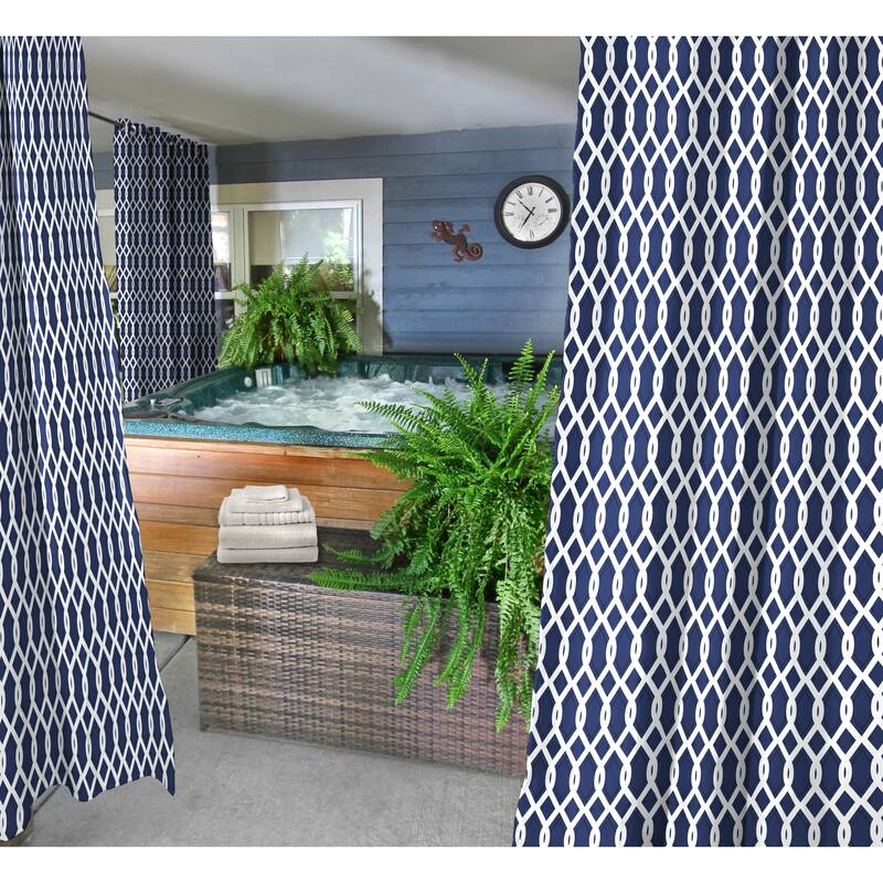 54" x 84" Solid Grommet Semi-Sheer Outdoor Curtain Panel - 54X84 - CAYO/ADMIRAL
