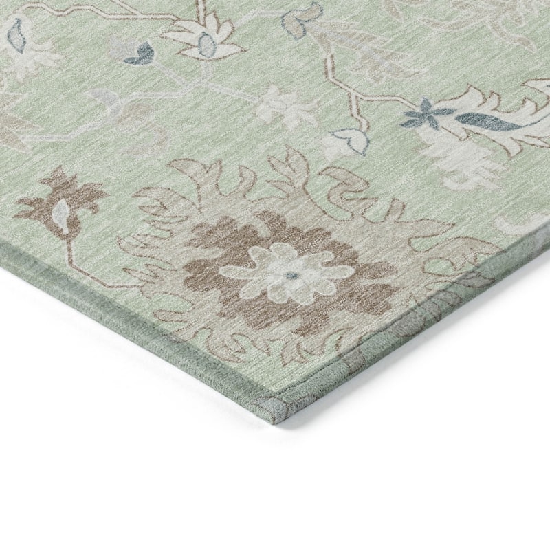 HomeRoots Floral Transitional Rectangle Outdoor Rug