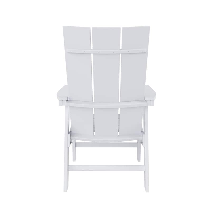 Polytrends Shoreside Hdpe All Weather Outdoor Patio Adirondack Dining Chair (1PC)