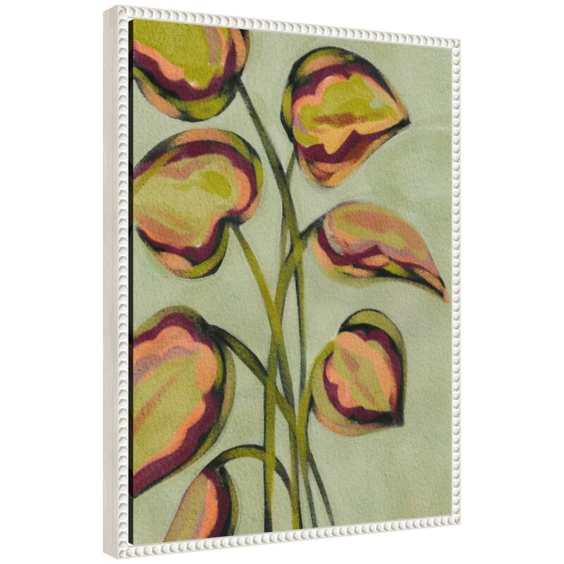 Kate and Laurel Sylvie Vibrant Foliage Framed Canvas by Nikita Jariwala - 18x24 - White