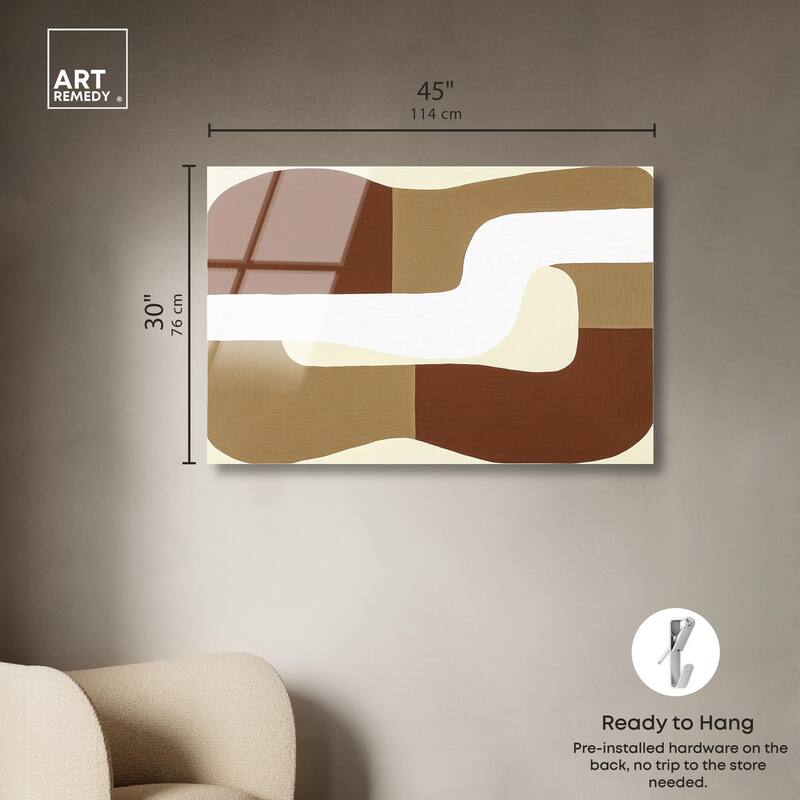 Minimal Wavy III Acrylic by Art Remedy, Ready to Hang