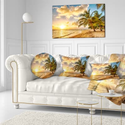 Gorgeous Beach of Island Barbados - Modern Seascape Canvas Artwork Print