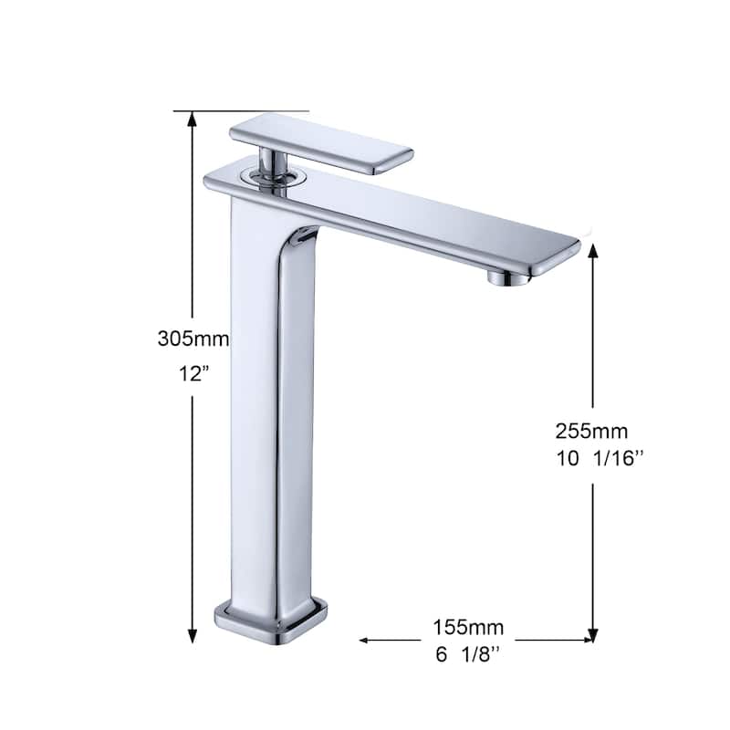 Topcraft 6/12in Single Handle Single Hole Bathroom Faucet Bathroom Vessel Faucet