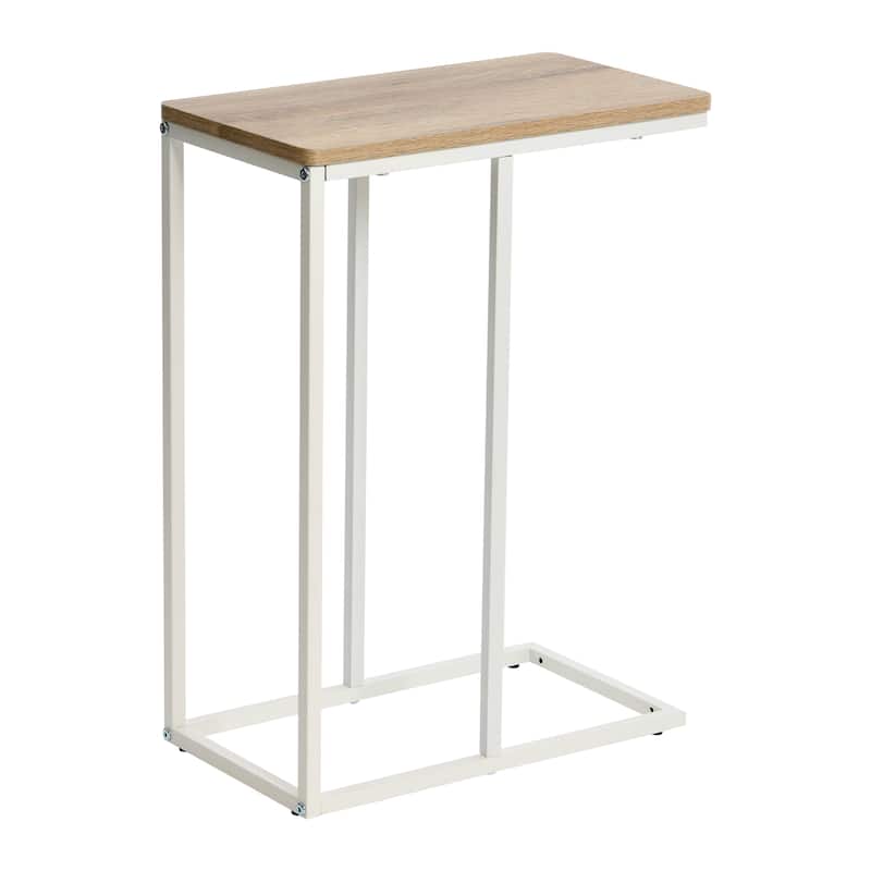 Household Essentials C Side Table - Coastal Oak