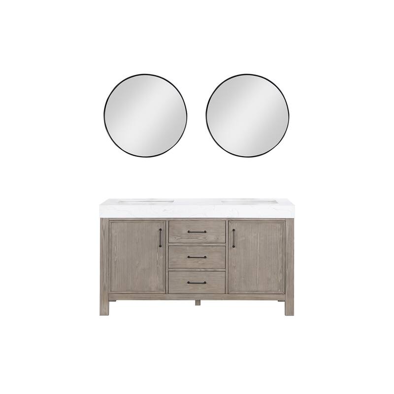 Miseno MV-703860M León 60" Free Standing Double Basin Vanity Set with