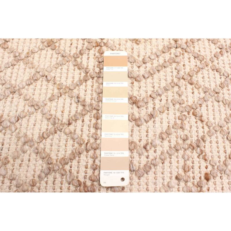 ECARPETGALLERY Braid weave Sienna Tan Wool Rug - 5'2 x 7'6