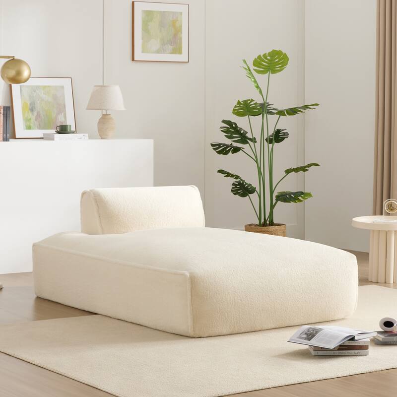 72" Beige Fabric Oversized Modular Sofa Bed, Compressed, No Assembly, for Living Room
