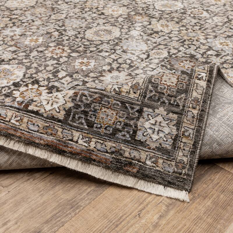 Style Haven Marley Vintage Floral Traditional Fringed Area Rug