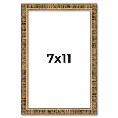7x11 Frame Gold Solid Wood Picture Frame - Complete Modern Photo Frame