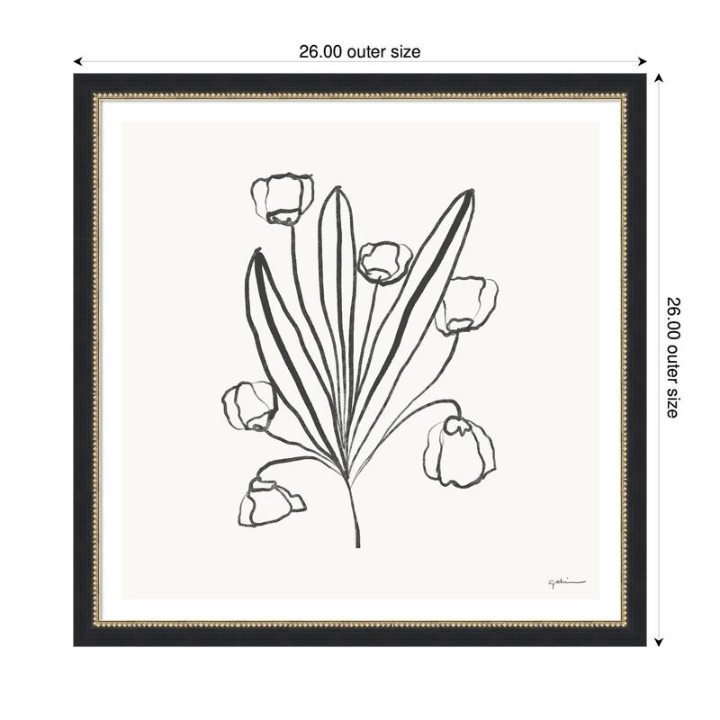 Kate and Laurel Floral Bouquet by Gabrielly Guedes Framed Wall Art Print