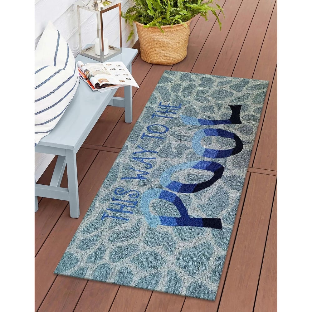 Liora Manne Frontporch This Way To The Pool Indoor/Outdoor Rug