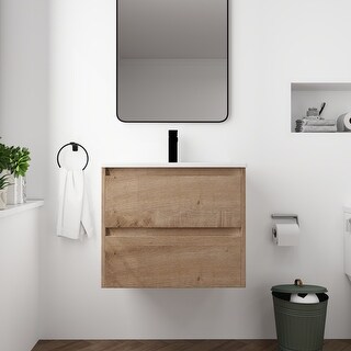 Beingnext 24"/30" Bathroom Vanity with Sink, Floating Bathroom Vanity with Soft Close Drawer