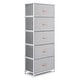 preview thumbnail 55 of 62, VredHom 5 Drawers Vertical Dresser Storage Tower Light Grey - 5-drawer