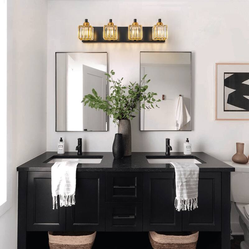 Modern 3/4/5-lights Crystal Bathroom Light Fixtures