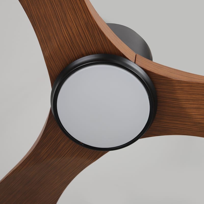 42" Indoor/Outdoor Black Modern Plug-In Ceiling Fan with Light