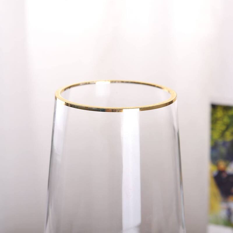 Clear Glass Vase for Table Centerpieces Modern Glass Bottles Bed Bath
