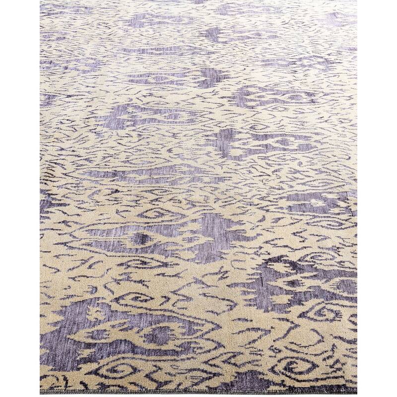 Ikat One-of-a-Kind Hand-Knotted Area Rug - Beige, 8' 0" x 10' 1" - 8' 0" x 10' 1"