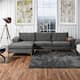 Velvet Upholstered L-Shape Sectional Sofa