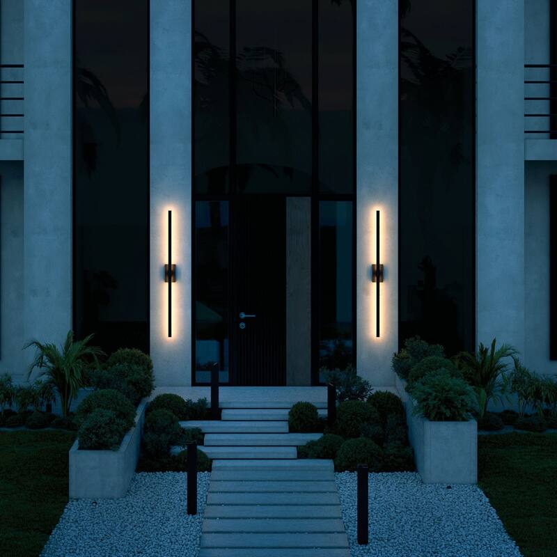 Nocar 60" Outdoor LED Wall Light in Textured Black - Textured Black