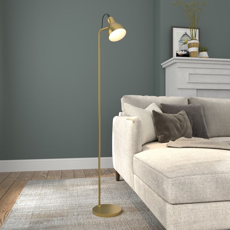 Acroma 53" Floor Lamps For Living Room - Polished Brass
