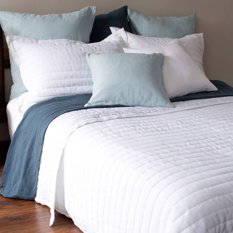 French Linen Pillow with Removable Sham by BOKSER HOME