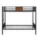preview thumbnail 13 of 11, Twin over Twin Size Modern Style Metal Bunk Bed with Safety Rail and Ladder