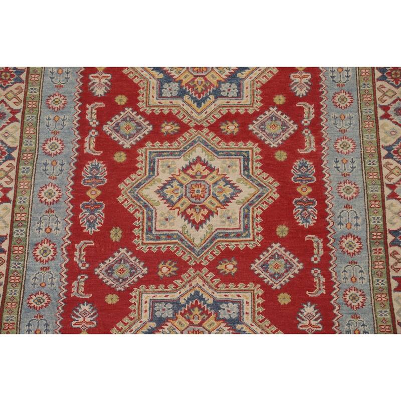 Oriental Kazak Area Rug Handmade Wool Carpet - 5'0" x 6'9"