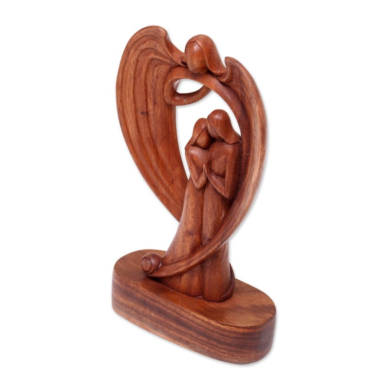 Novica Handmade Angelic Presence Wood Sculpture
