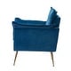 preview thumbnail 9 of 89, HULALA HOME 1ida Modern Velvet Tufted Accent Armchair with Gold Metal Legs