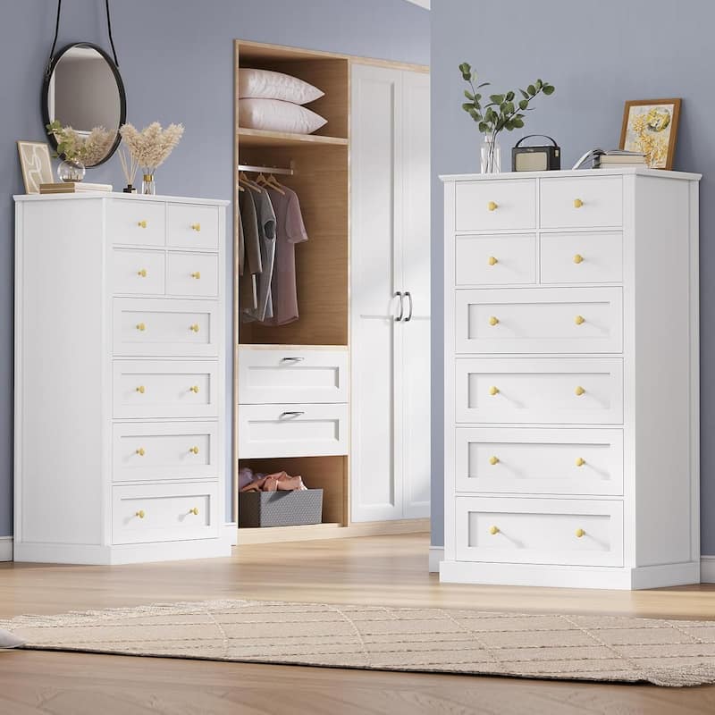 8 Drawers Tall Dresser for Bedroom 55.1H Tall Dressers Chest of Drawers