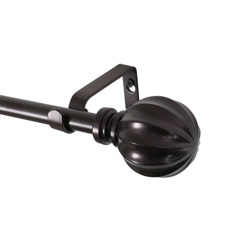 Utopia Alley Curtain Rod with Decorative Ball Finial, 86-120", Oil Rubbed Bronze