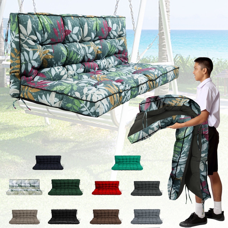 Outdoor Swing Cushions 55 inch Waterproof Porch Swing Cushions 3 Seater Replacement with Backrest 4 Thicken Bench Cushion On Sale Bed Bath Beyond 40759256