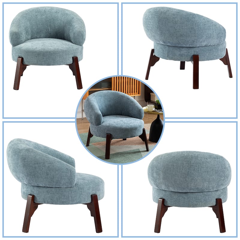XINMICS Modern Accent Chair Upholstered Armchair for Living Room, Bedroom