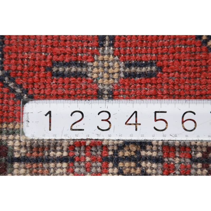 Hand Knotted Oriental 100% Wool Carpet Traditional Medallion Navy Blue & Blues Heriz (serapi) Area Rug - 9' 10'' X 8' 2''