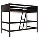 preview thumbnail 11 of 11, Twin Size Wooden Loft Bed Frame with Ladder and Safety Guardrails Space Saving Design